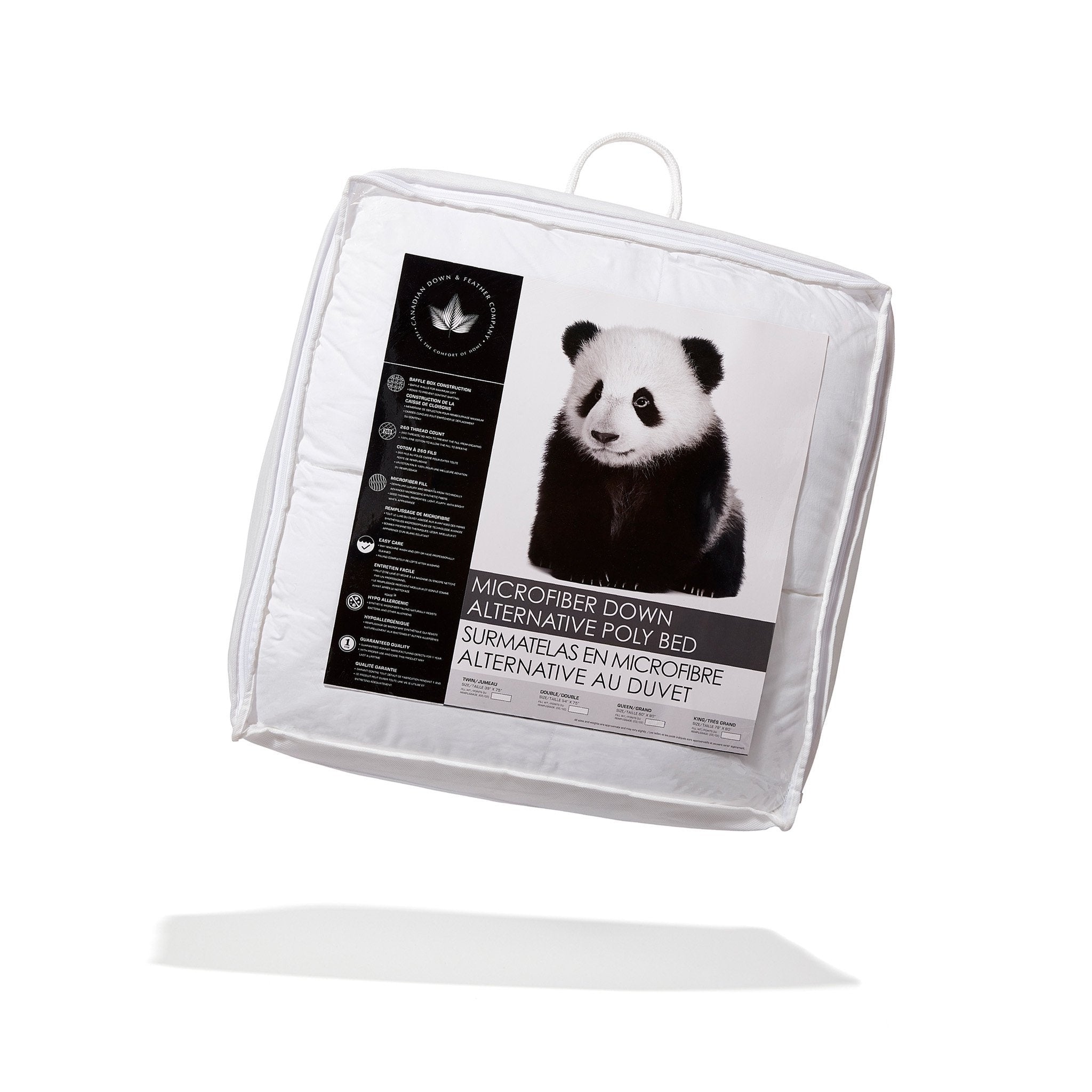 Microfiber Down Alternative Poly Bed - Canadian Down & Feather Company