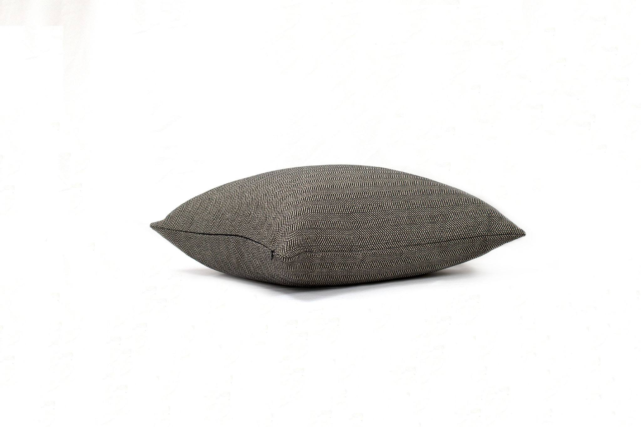 Noir Herringbone Cushion Cover Cushion Cover Canadian Down & Feather Company