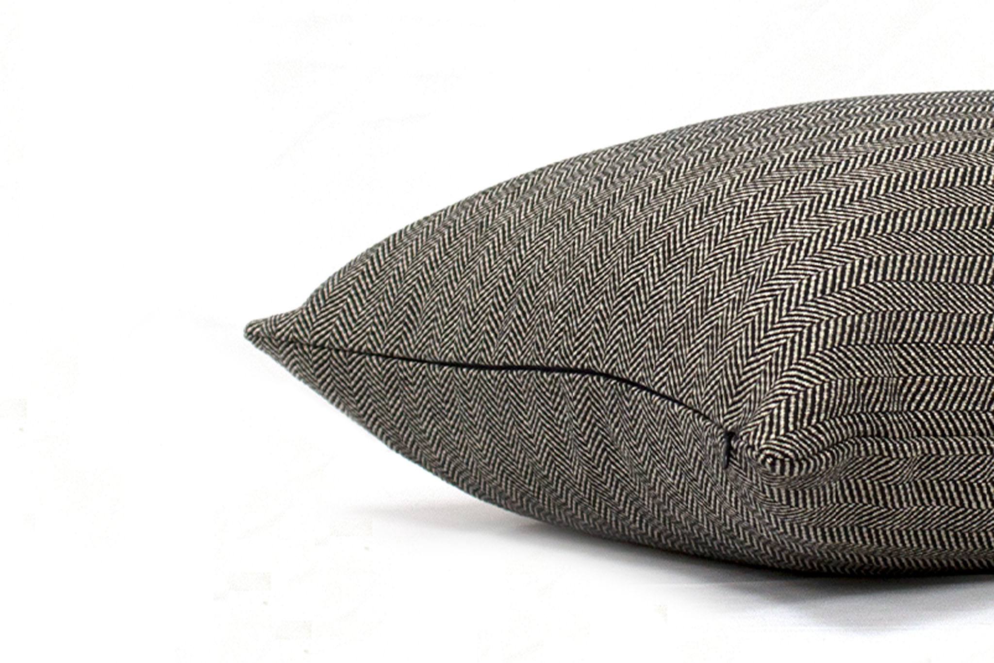 Noir Herringbone Cushion Cover Cushion Cover Canadian Down & Feather Company