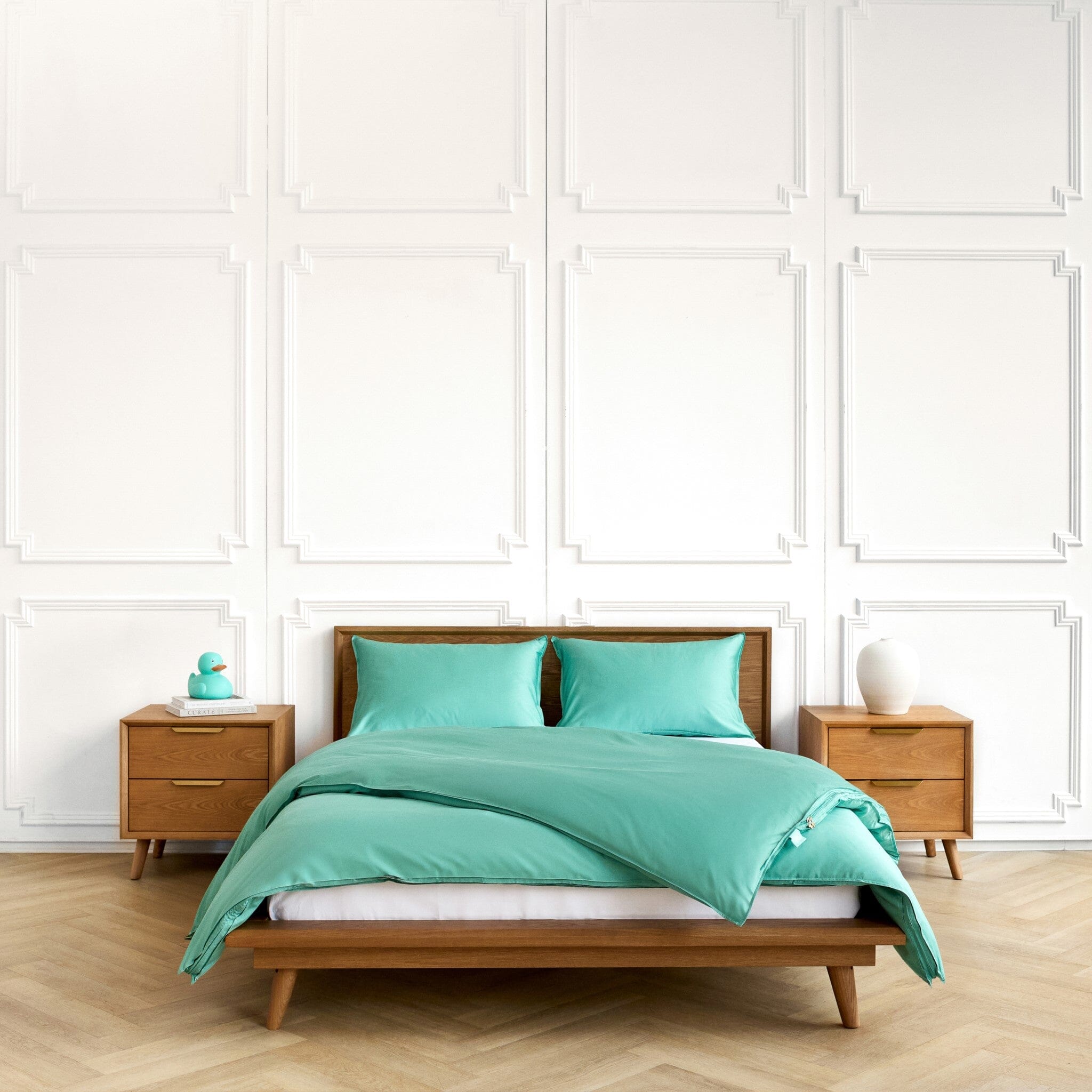 Turquoise Pillowcases and Duvet Cover - Canadian Down & Feather Company