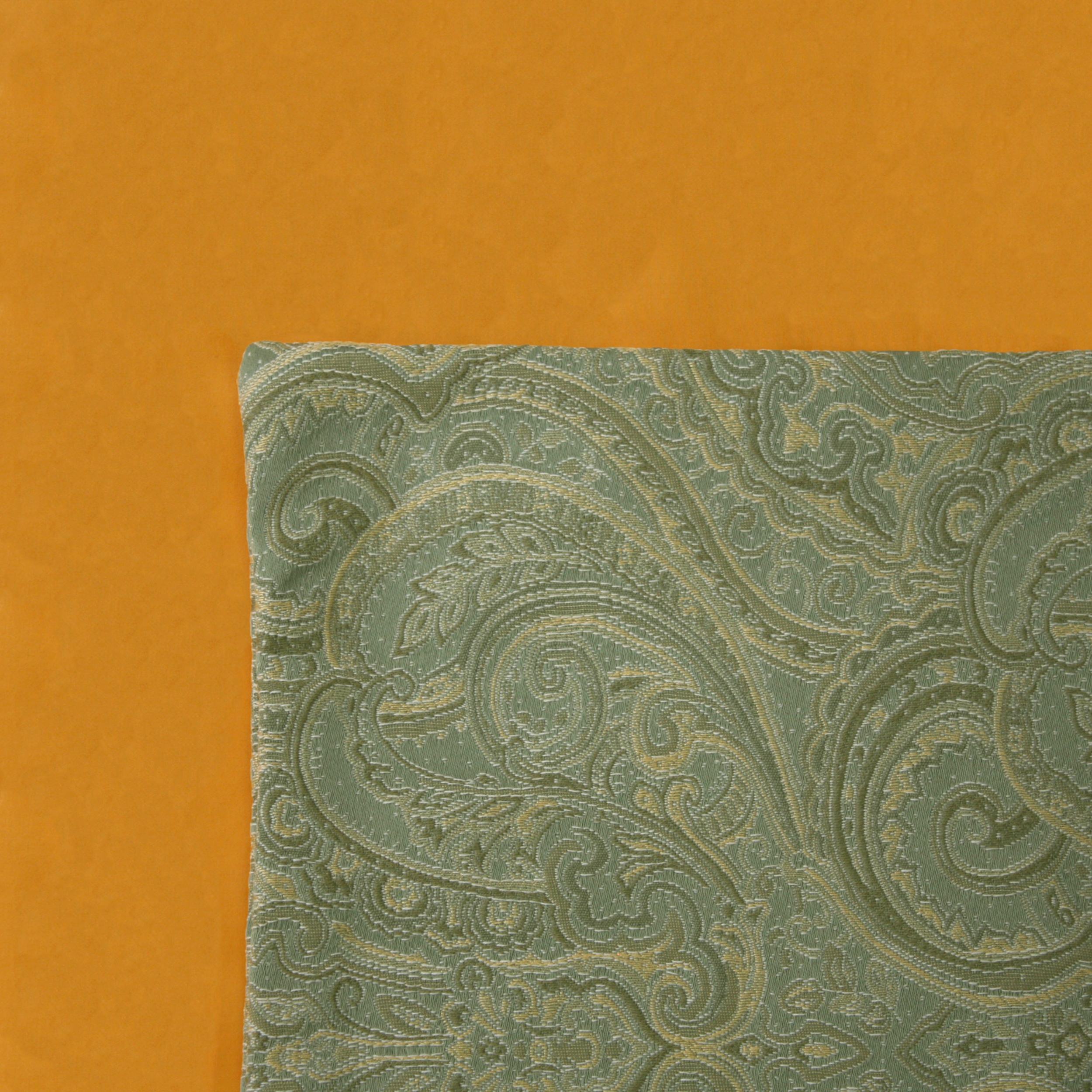 Waltz Cushion Cover on an Amber Duvet Cover