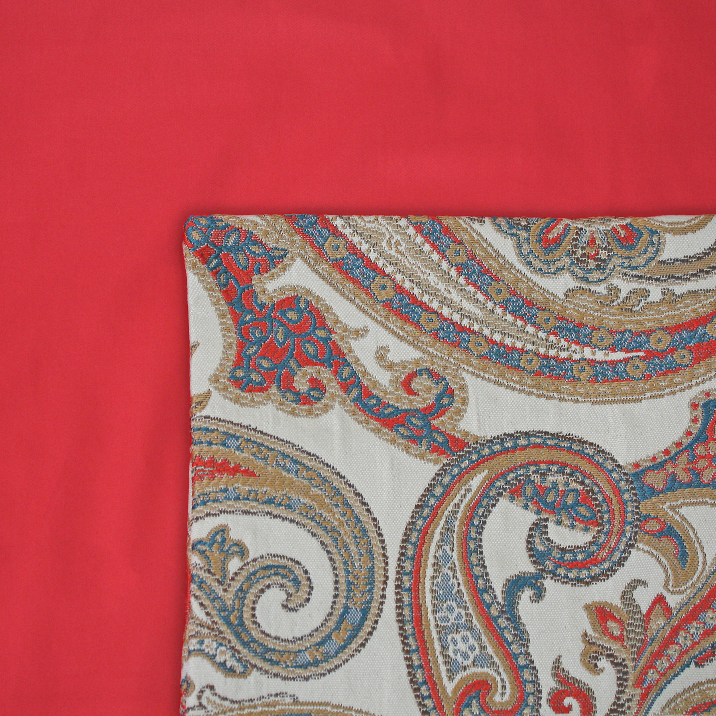 Carnival Cushion Cover on a Cardinal Duvet Cover