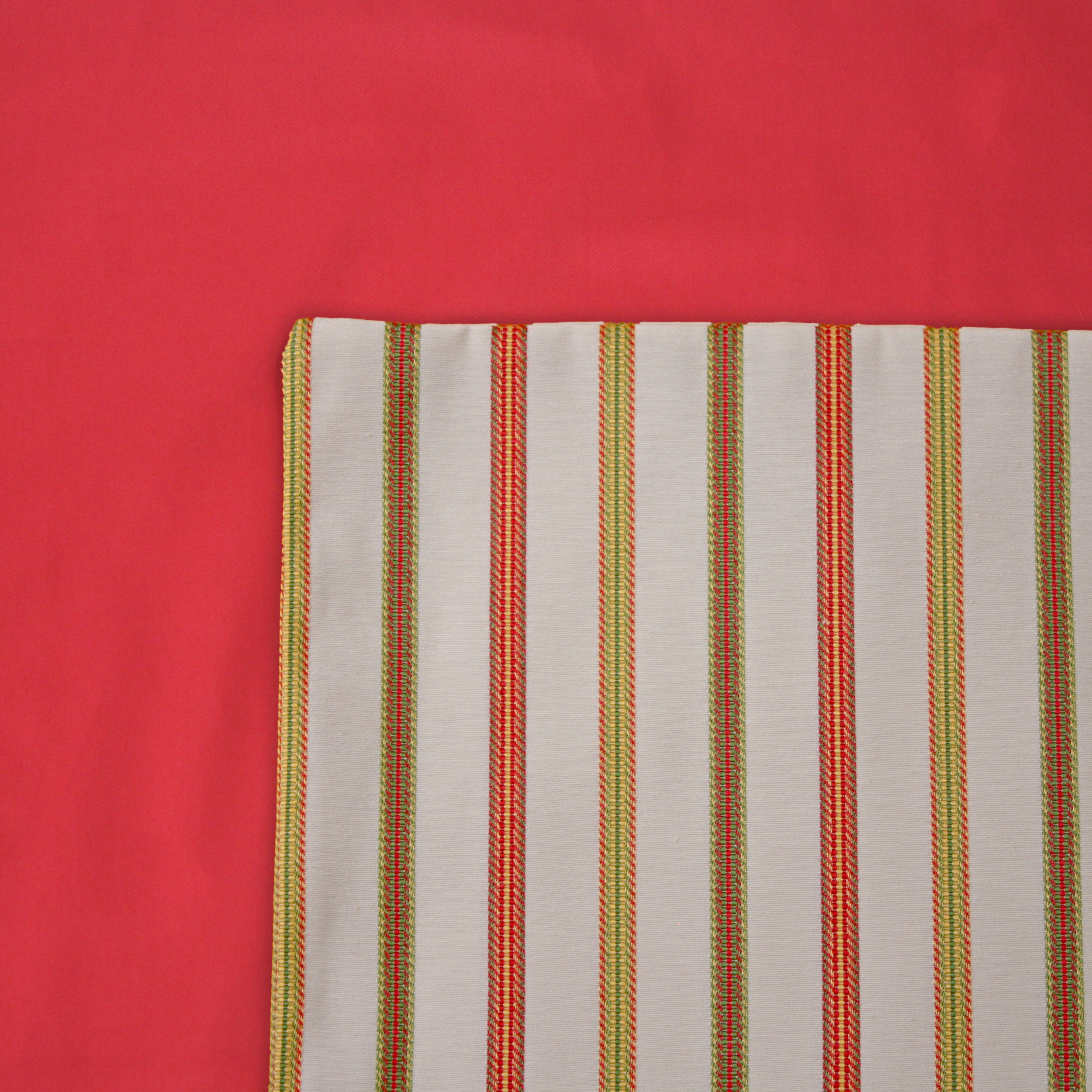 Garden Stripe Cushion Cover on a Cardinal Duvet Cover