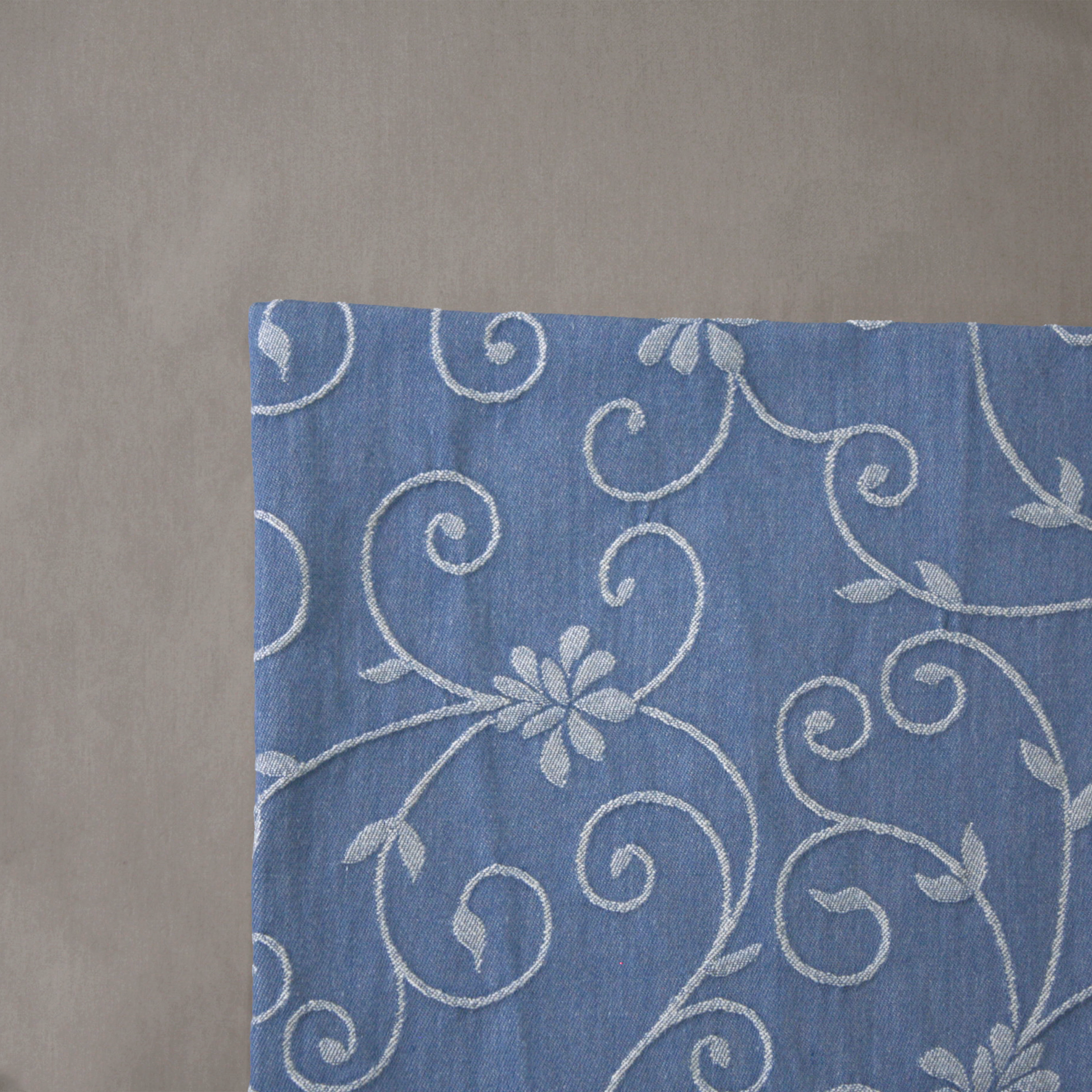 Sky Floral Cushion Cover on a Dune Duvet Cover
