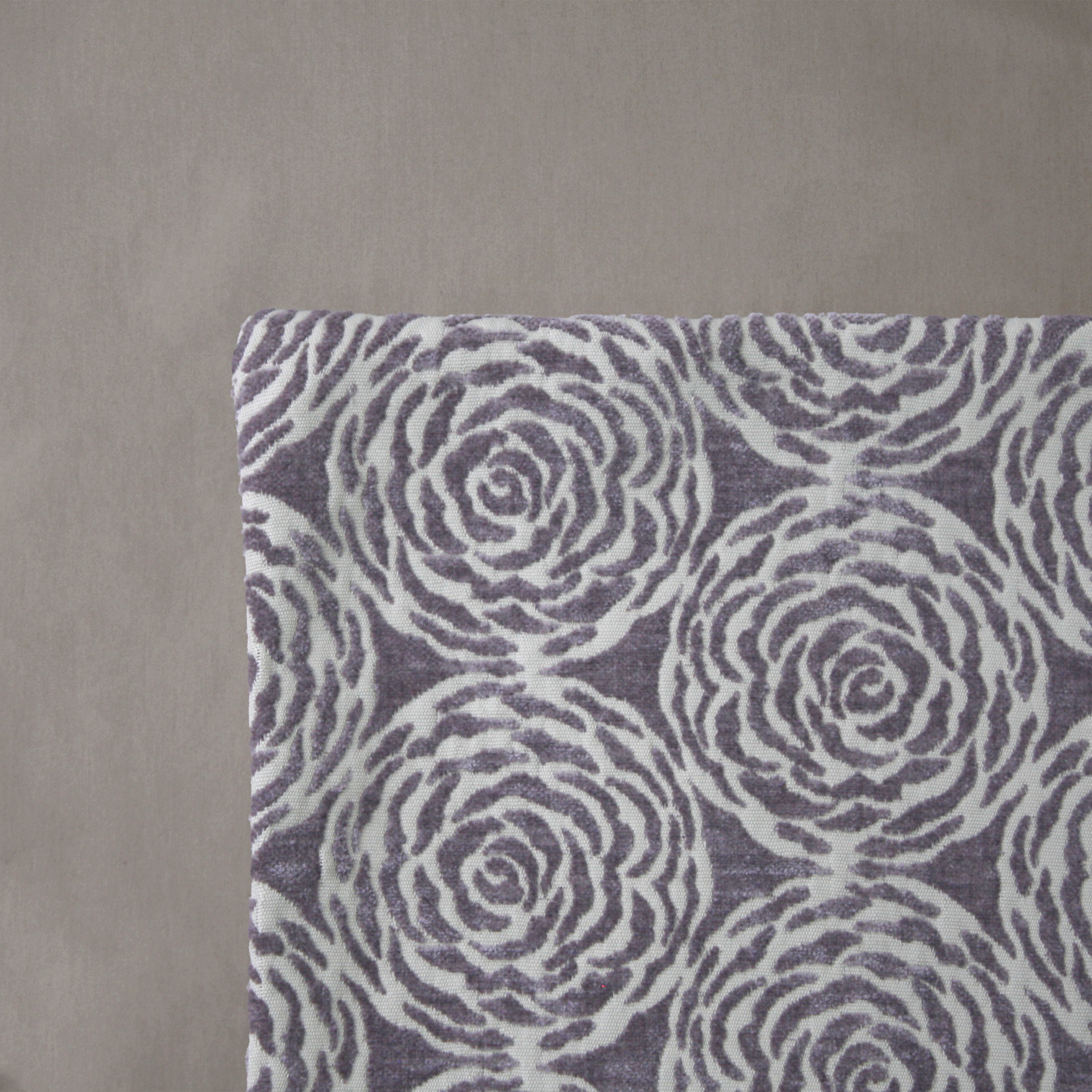 Mauve Floral Cushion Cover on a Dune Duvet Cover