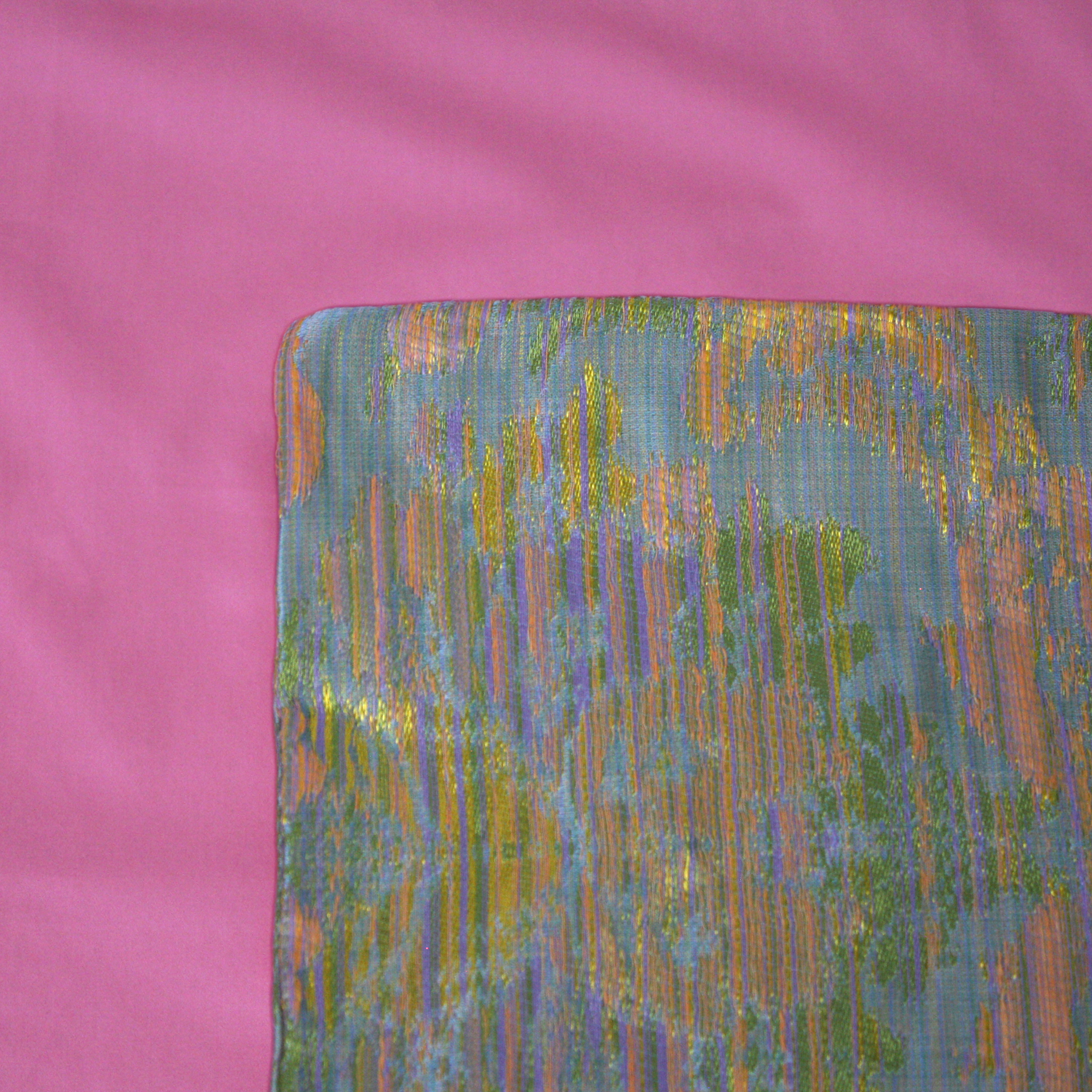Shimmer Cushion Cover on a Hollyhock Duvet Cover