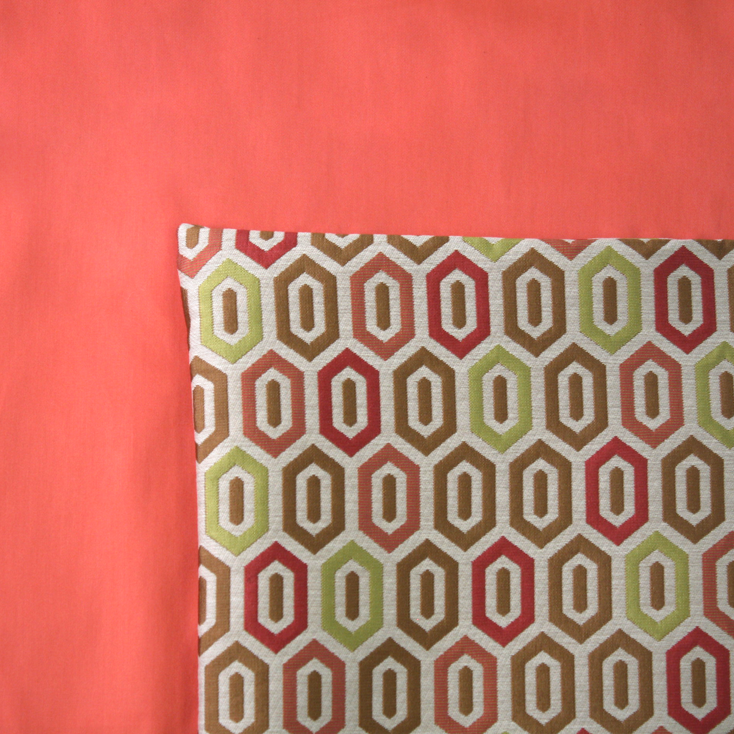 Autumn Cushion Cover on a Persimmon Duvet Cover