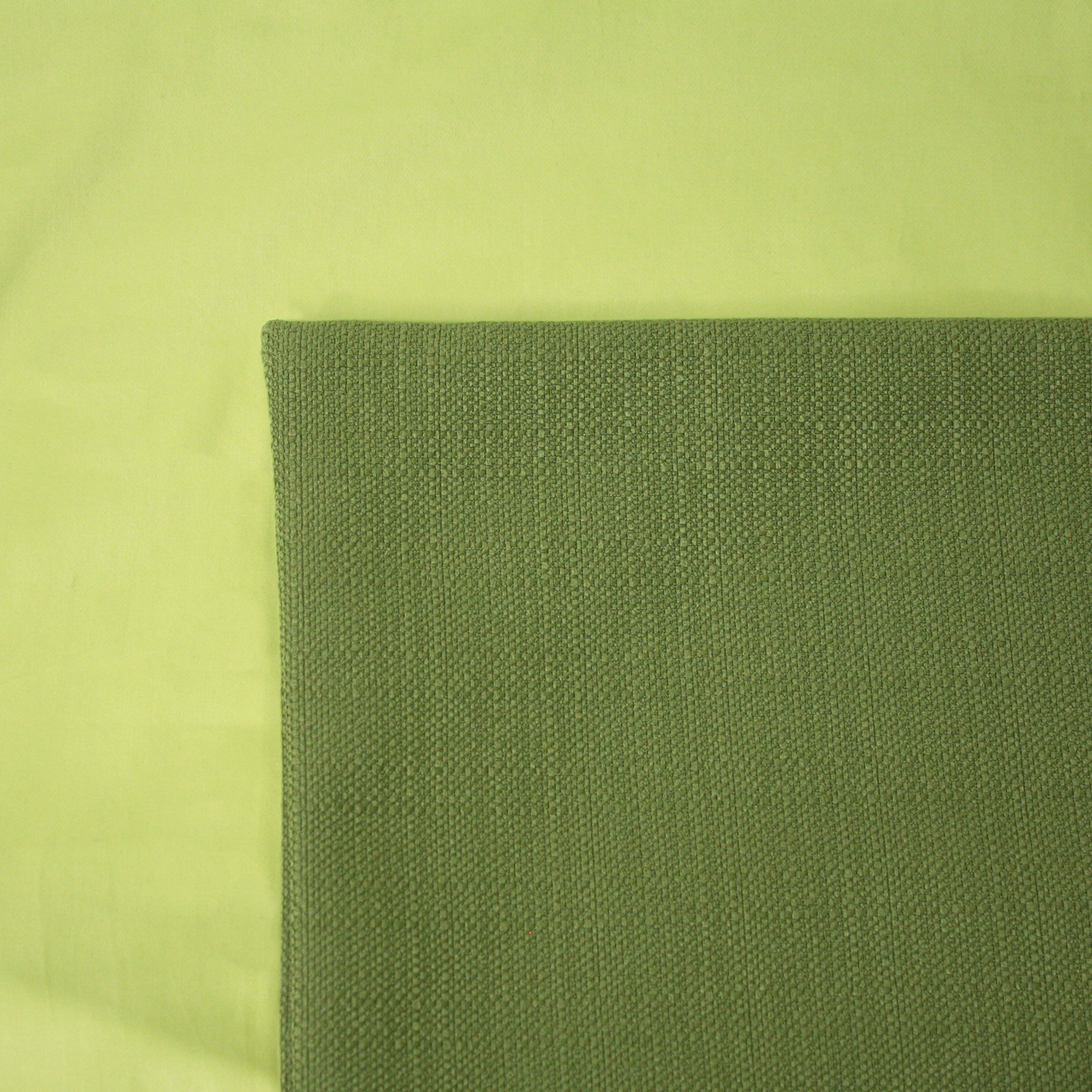 Sage Cushion Cover on a Pistachio Duvet Cover