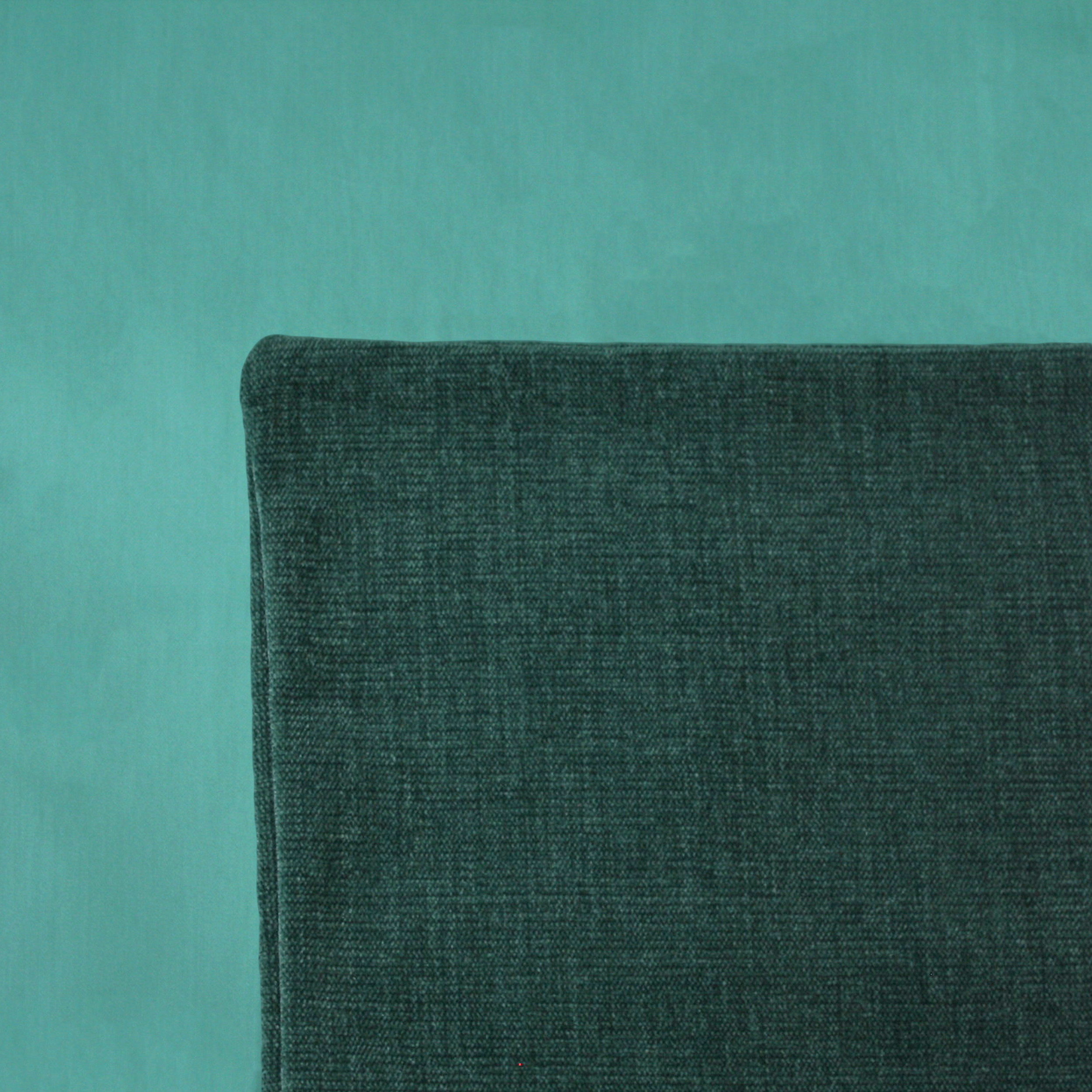 Marine Chenille Cushion Cover on a Turquoise Duvet Cover