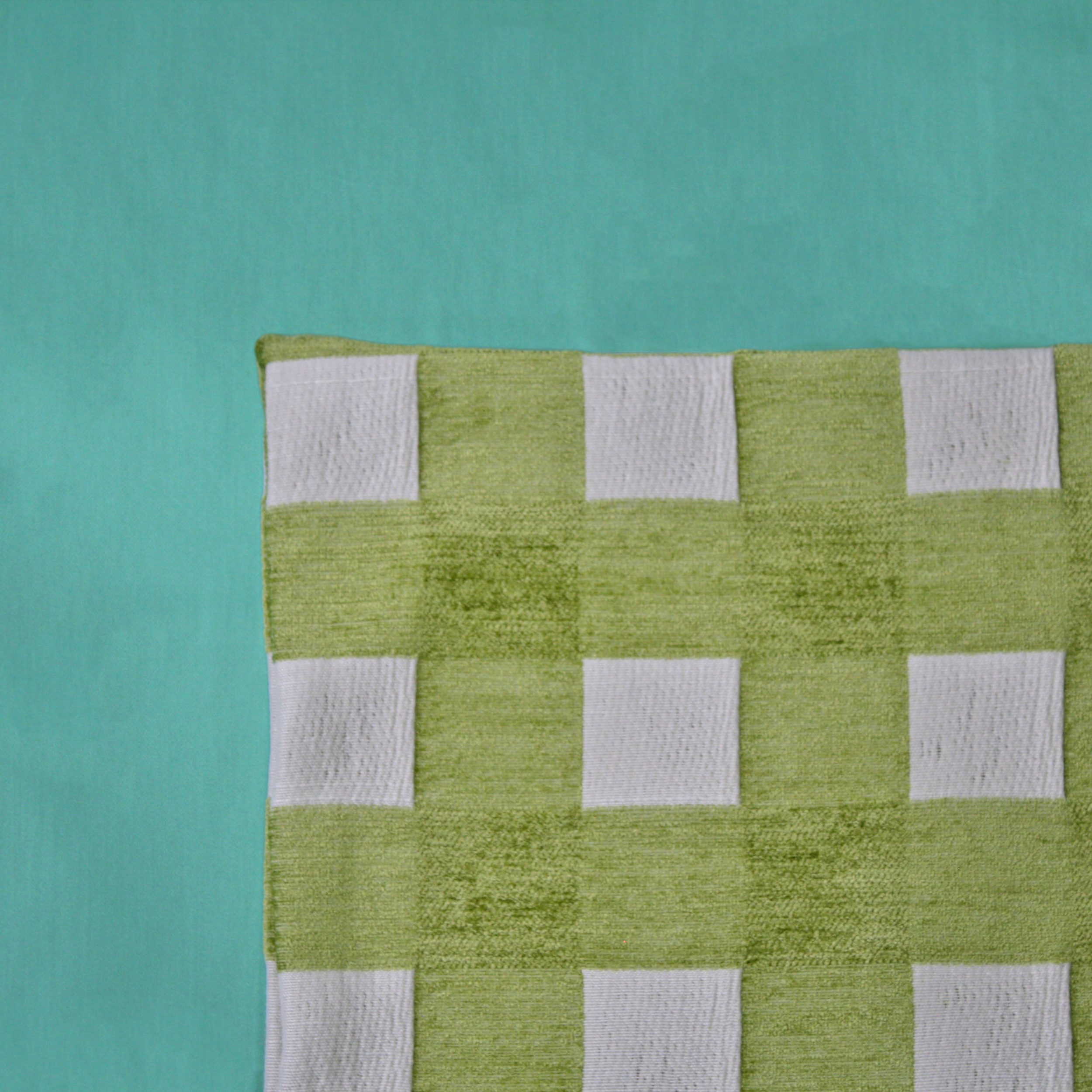 Grass Cushion Cover on a Turquoise Duvet Cover