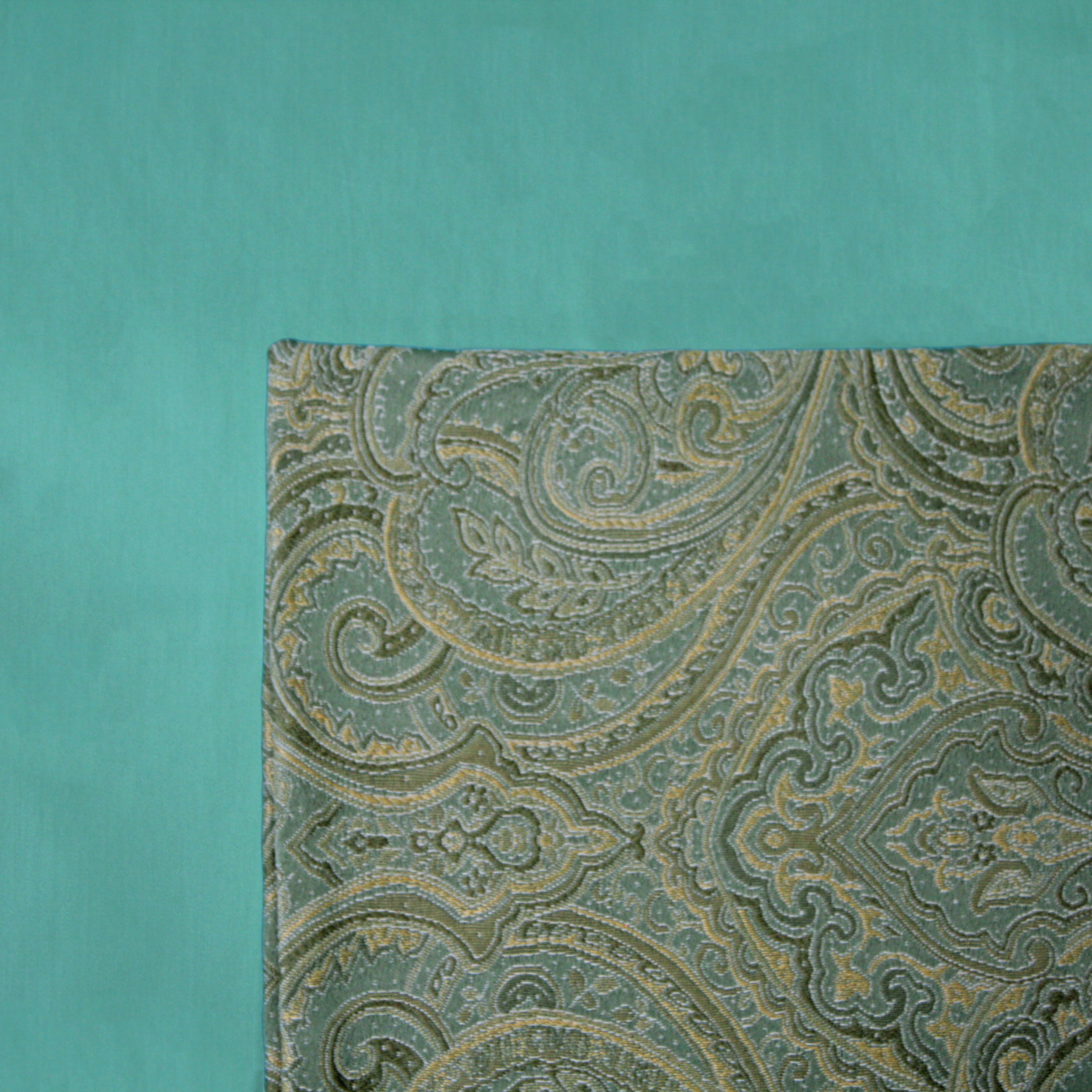 Waltz Cushion Cover on a Turquoise Duvet Cover