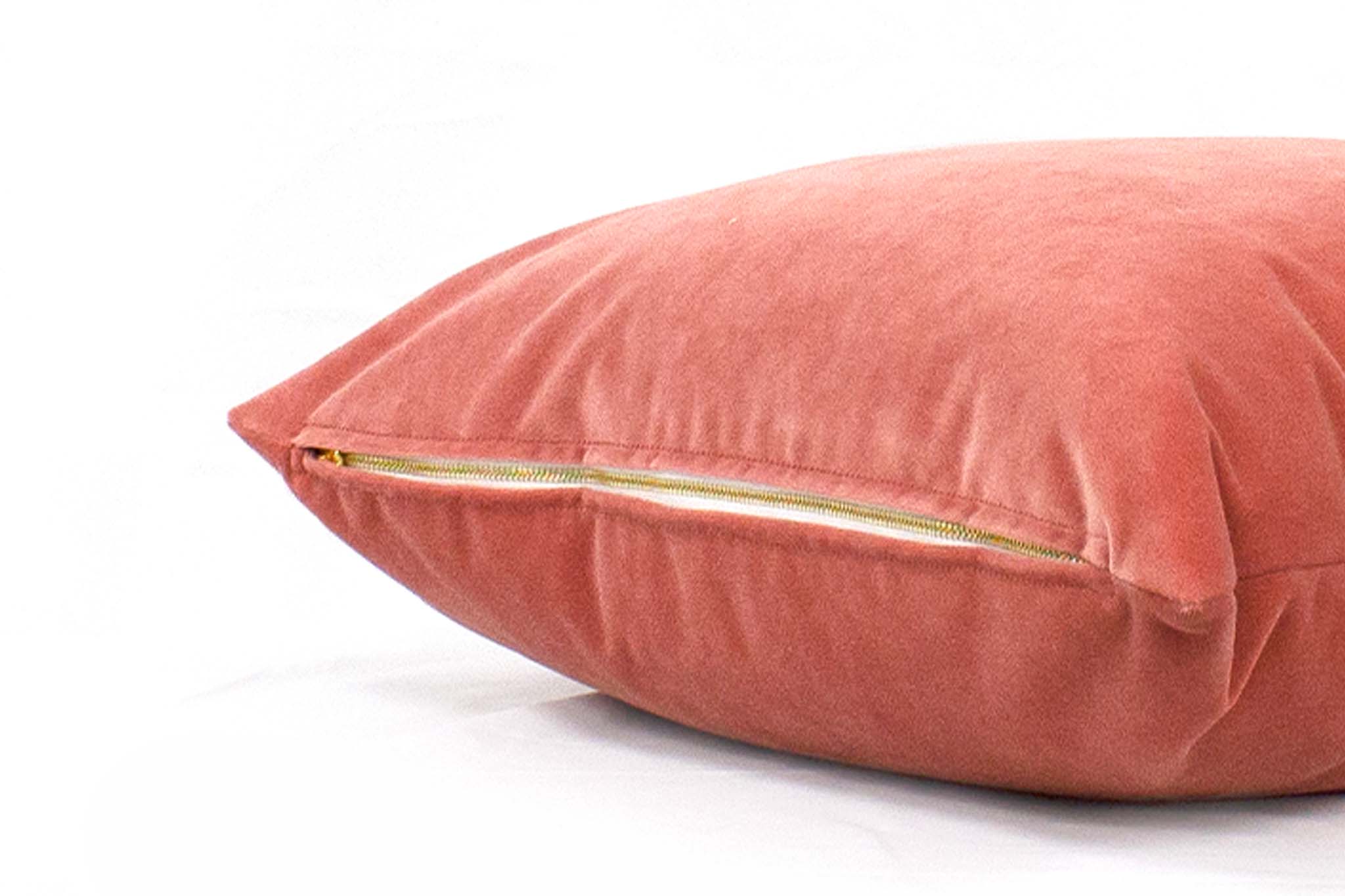 Coral Velvet Cushion Cover Cushion Cover Canadian Down & Feather Company 