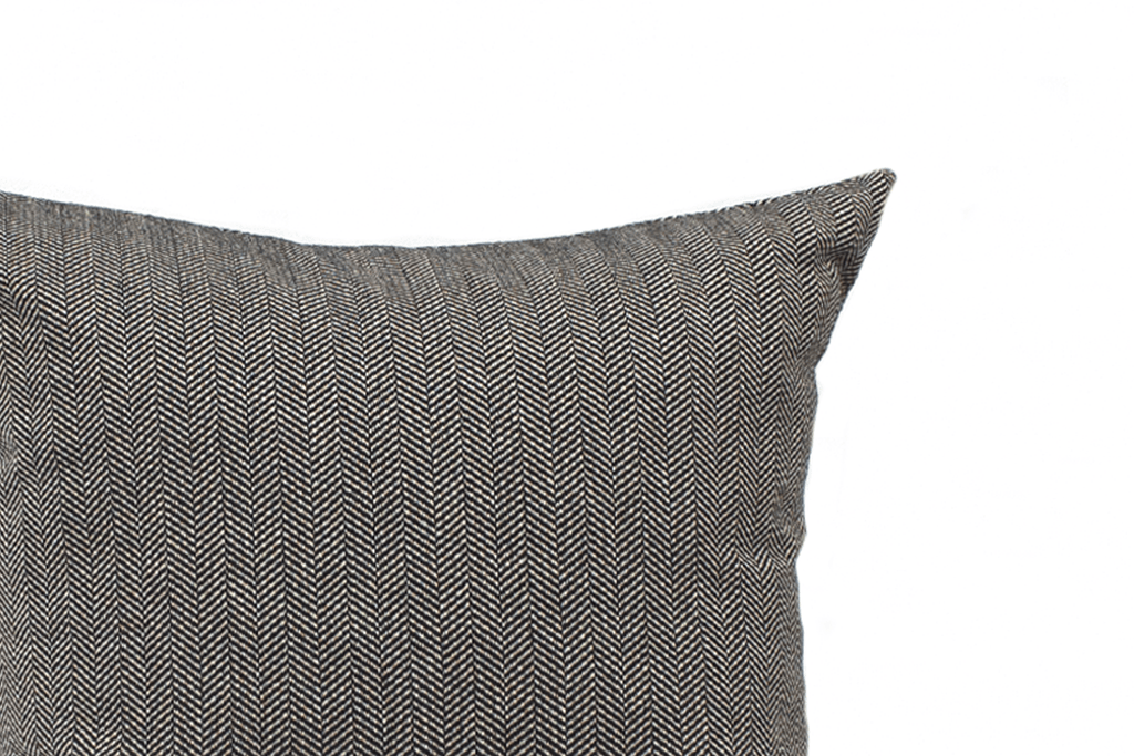 Noir Herringbone Cushion Cover
